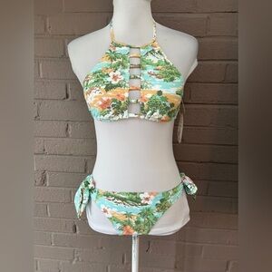 Tropical Ptint 2 piece swimsuit XS  NWT